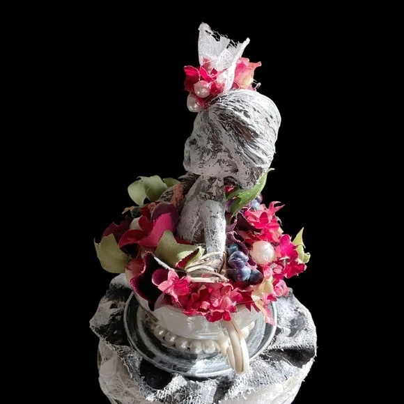 Original Mixed Media Art Doll Assemblage, Sculpture Art, Upcycled - Cora